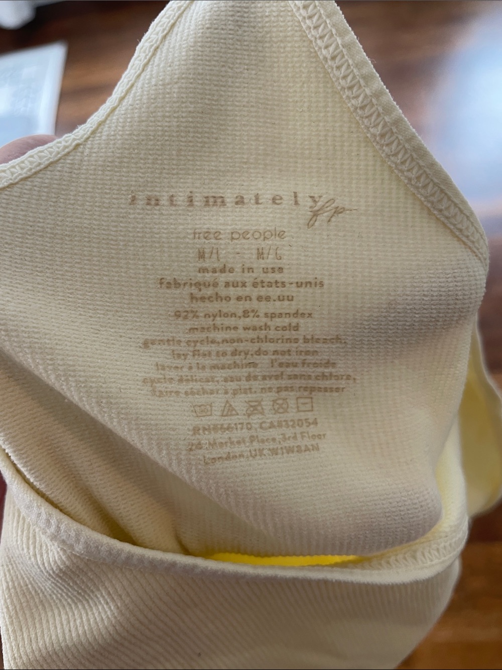 Free People Intimately Cream Seamless Ribbed Mini Layering Dress